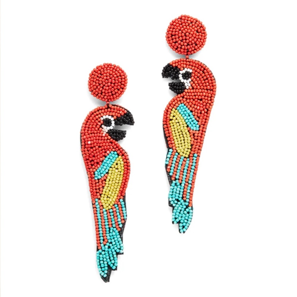 Kenneth Jay Lane parrot earrings